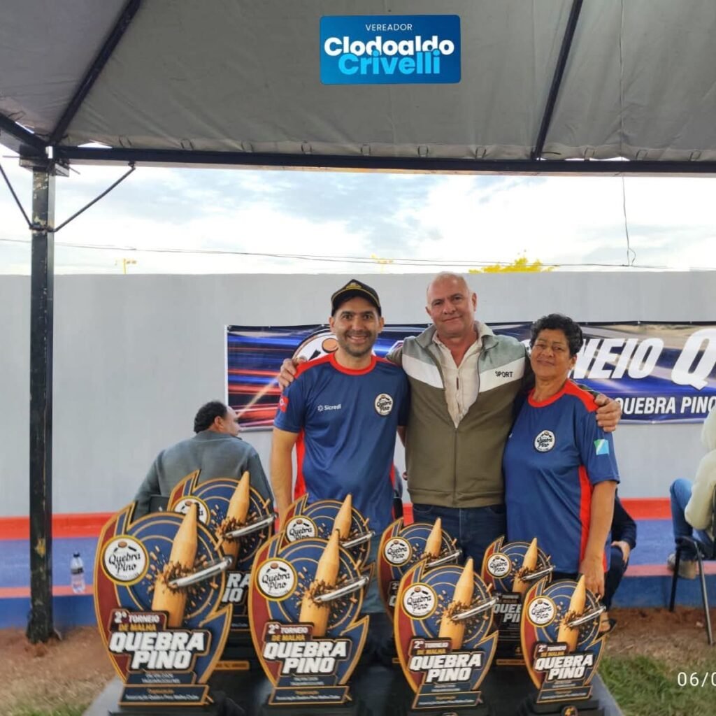 Vereador Clodoaldo Crivelli prestigia 2º Torneio Quebra Pino em Taquarussu